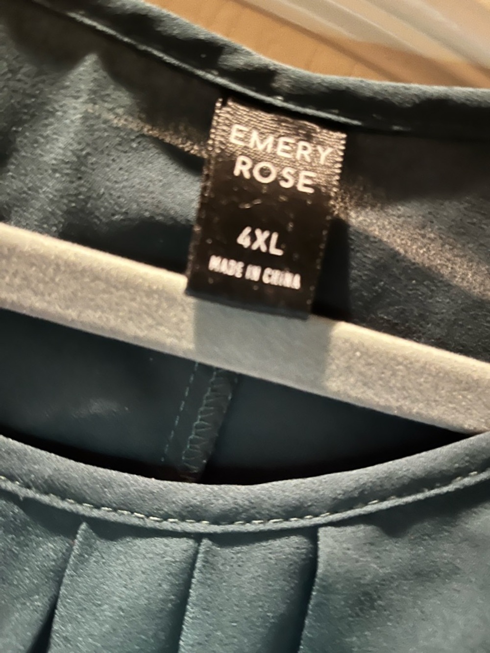 Emery Rose Green Pleated Top - 4XL